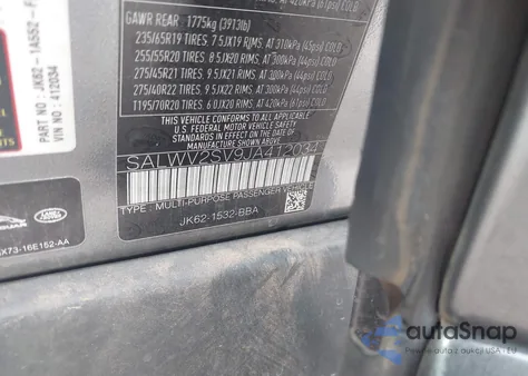 2018 Land Rover Range Rover Sport Hse Dynamic из США, поврежденный, VIN SALWV2SV9JA412034